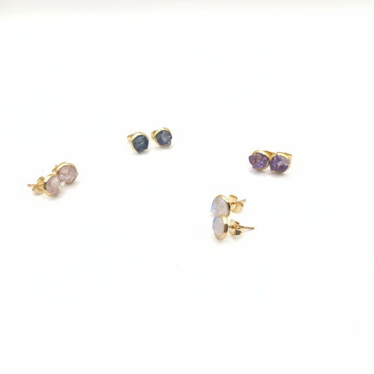 Eclat Nocturne - Boucles d’oreilles en pierre de lune