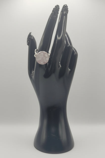 Cœur de Cristal - Bagues en quartz rose