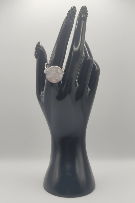 Cœur de Cristal - Bagues en quartz rose