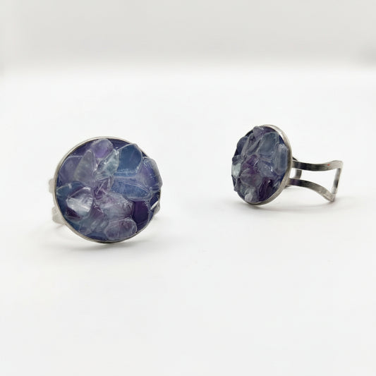 Fleur des Vagues - Bagues en fluorite