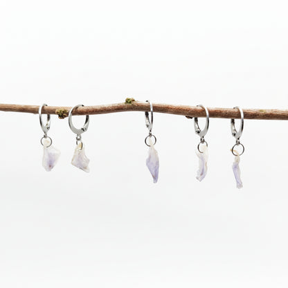 Fey Delphinium - Boucles d'oreilles en pétales séchés