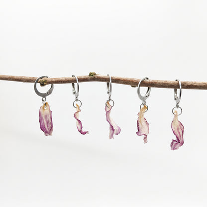 Fey Aster - Boucles d'oreilles en pétales séchés