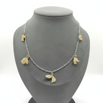 Gold acacia - Collier en pétales séchés