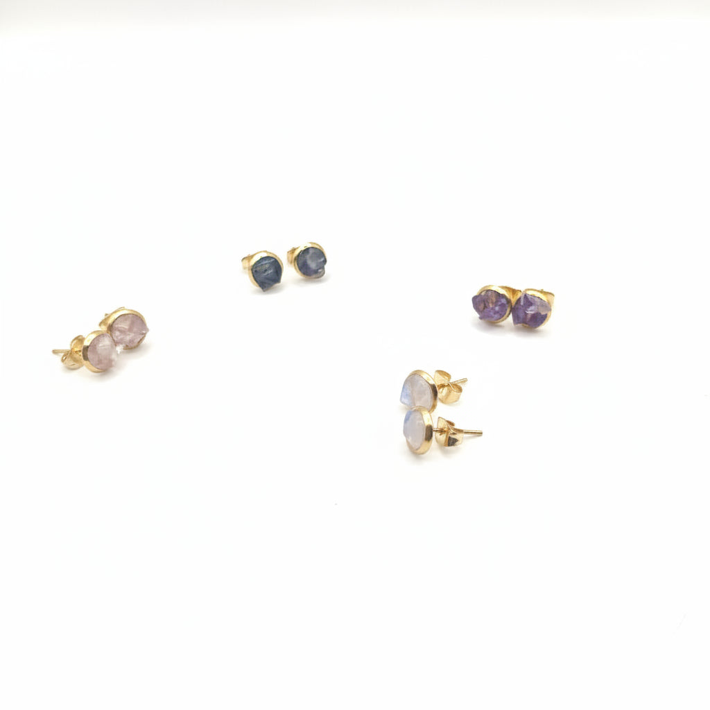 Eclat Nocturne - Boucles d’oreilles en pierre de lune