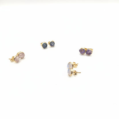 Eclat Nocturne - Boucles d’oreilles en pierre de lune