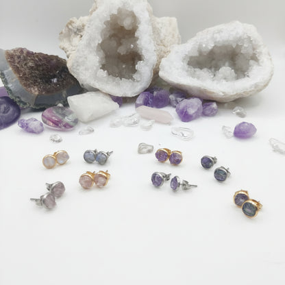 Eclat Nocturne - Boucles d’oreilles en pierre de lune