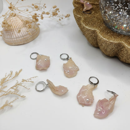 Sélénaé - Pendants de pétales séchés et perlés